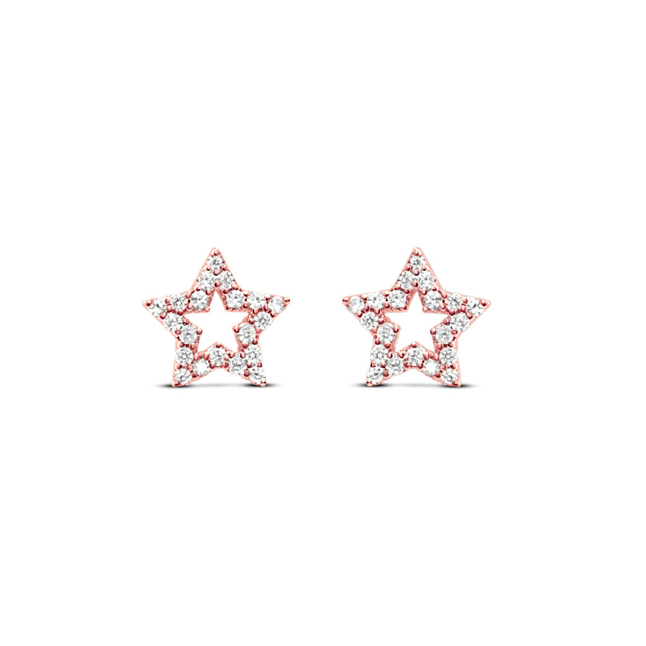 Rose Gold Star Earrings by Chloe + Lois 