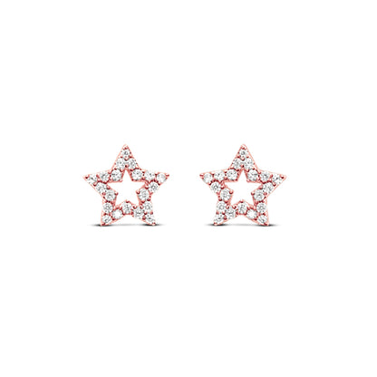 Rose Gold Star Earrings by Chloe + Lois 