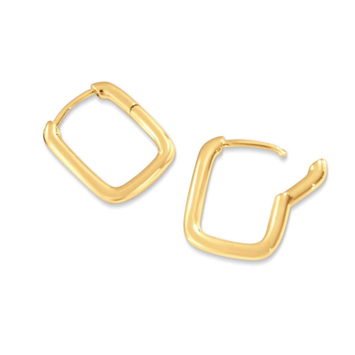 Chloe + Lois Oval Hoop Earrings in 14K Gold