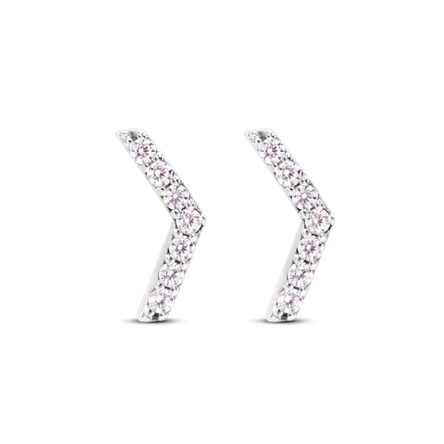 Chloe + Lois Sterling SIlver Chevron Stud Earrings