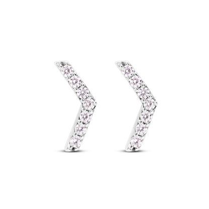 Chloe + Lois Sterling SIlver Chevron Stud Earrings