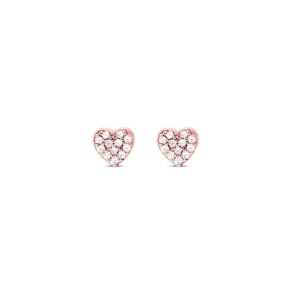 Pavé Heart Studs