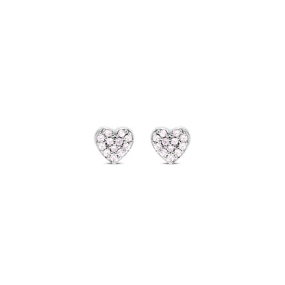 Pavé Heart Studs