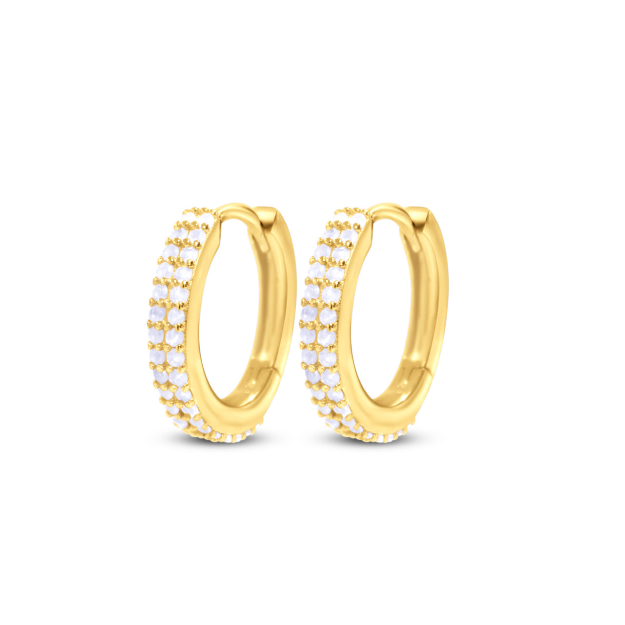 Double Pavé Hoops