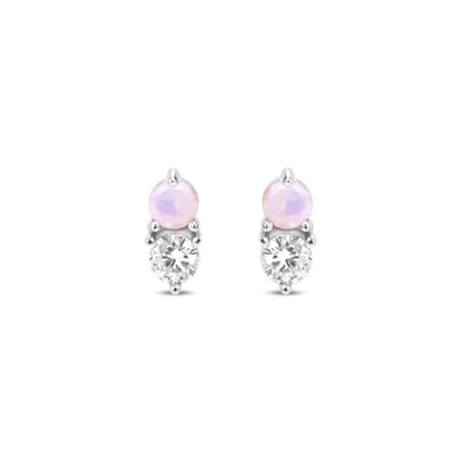 Chloe + Lois Dainty Pink Cubic Zirconia Stud Earrings