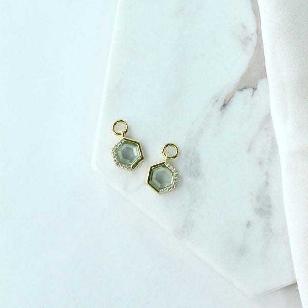 Stardust Hoop Charms in Aquamarine