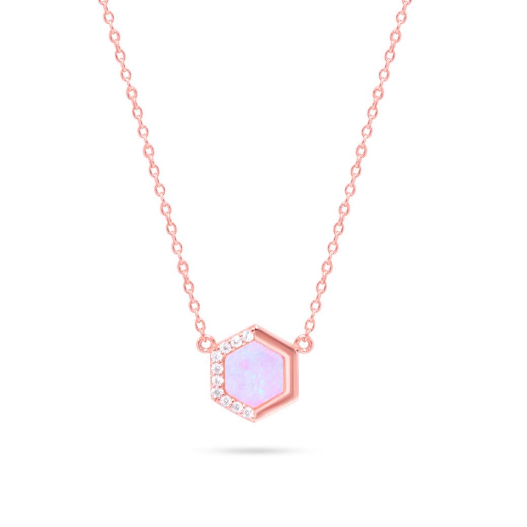 Chloe + Lois Stardust Necklace in Rose Gold