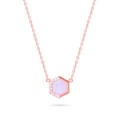 Chloe + Lois Stardust Necklace in Rose Gold