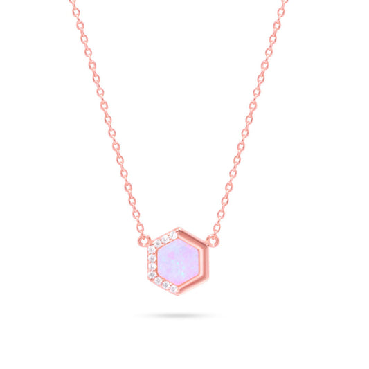 Chloe + Lois Stardust Necklace in Rose Gold