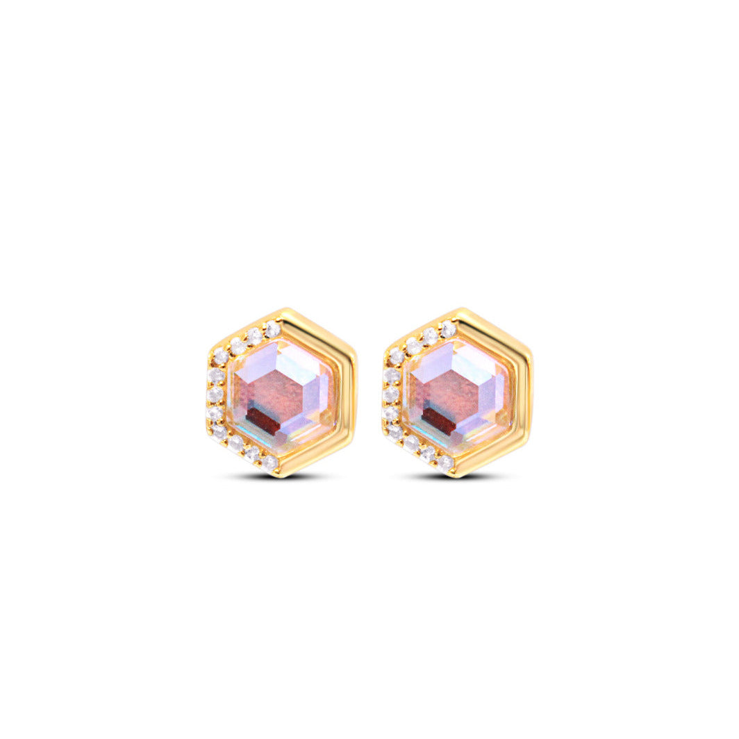 Stardust Stud Earrings in Angel Aura Quartz