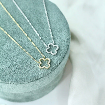 Pavé Clover Necklace