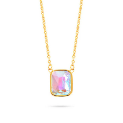 Cushion Necklace in Angel Aura Quartz