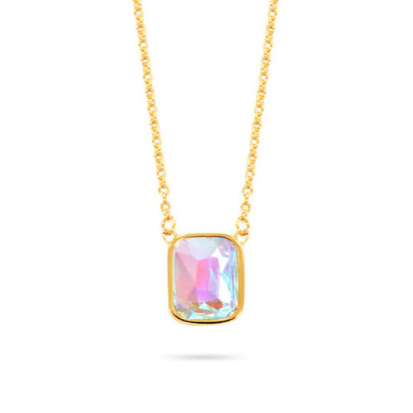 Cushion Necklace in Angel Aura Quartz | Chloe + Lois Jewelry