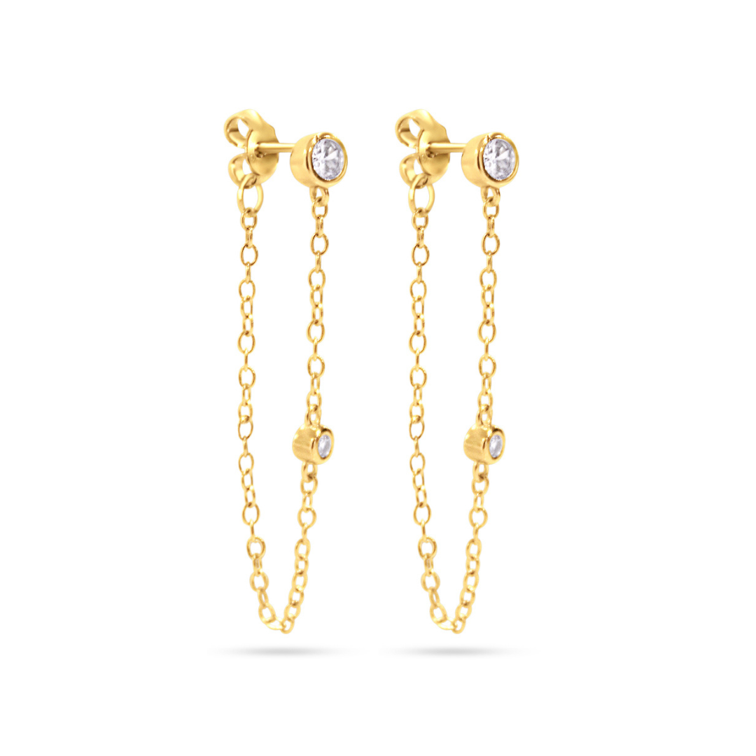 Luxe Ear Chain Studs