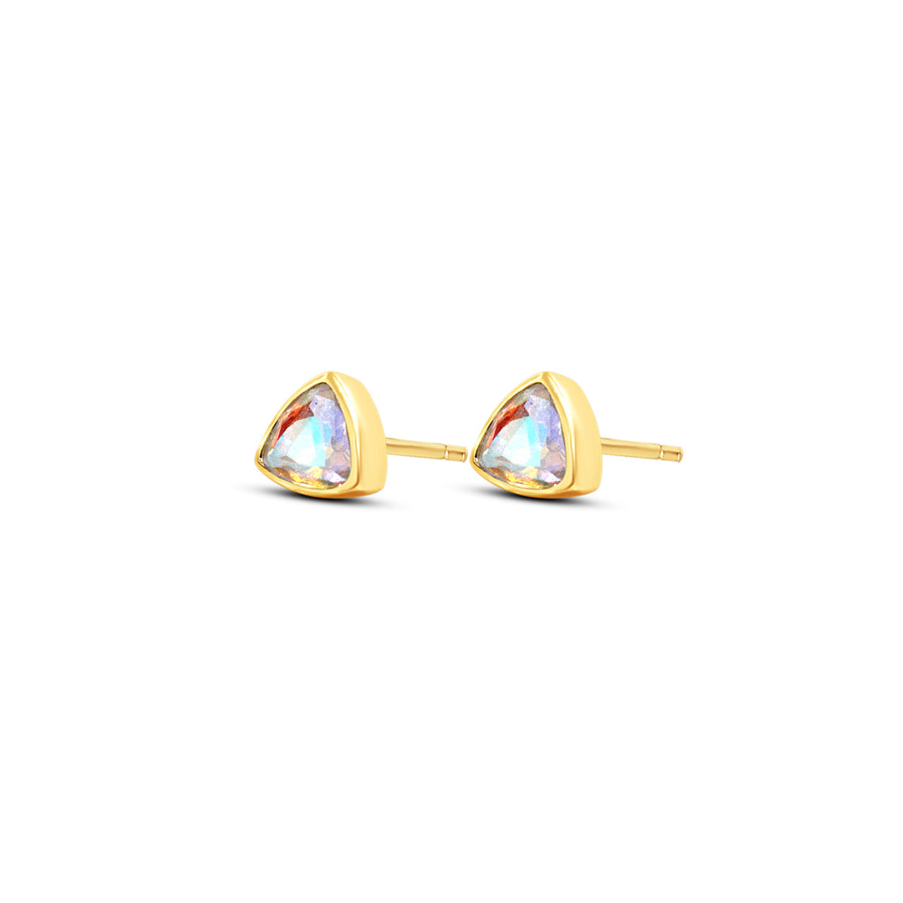 Angel Aura Quartz Trillion Stud Earrings by Chloe + Lois
