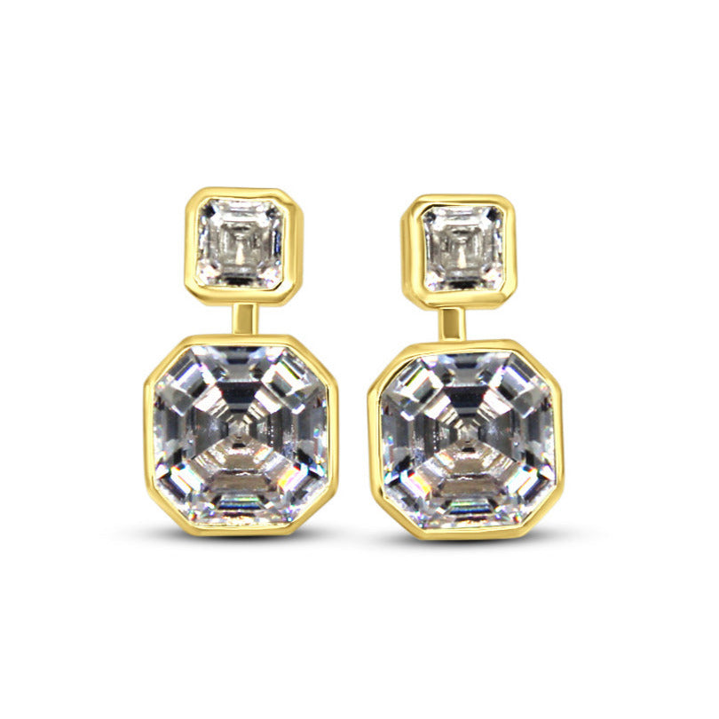 Luxe Asscher Studs