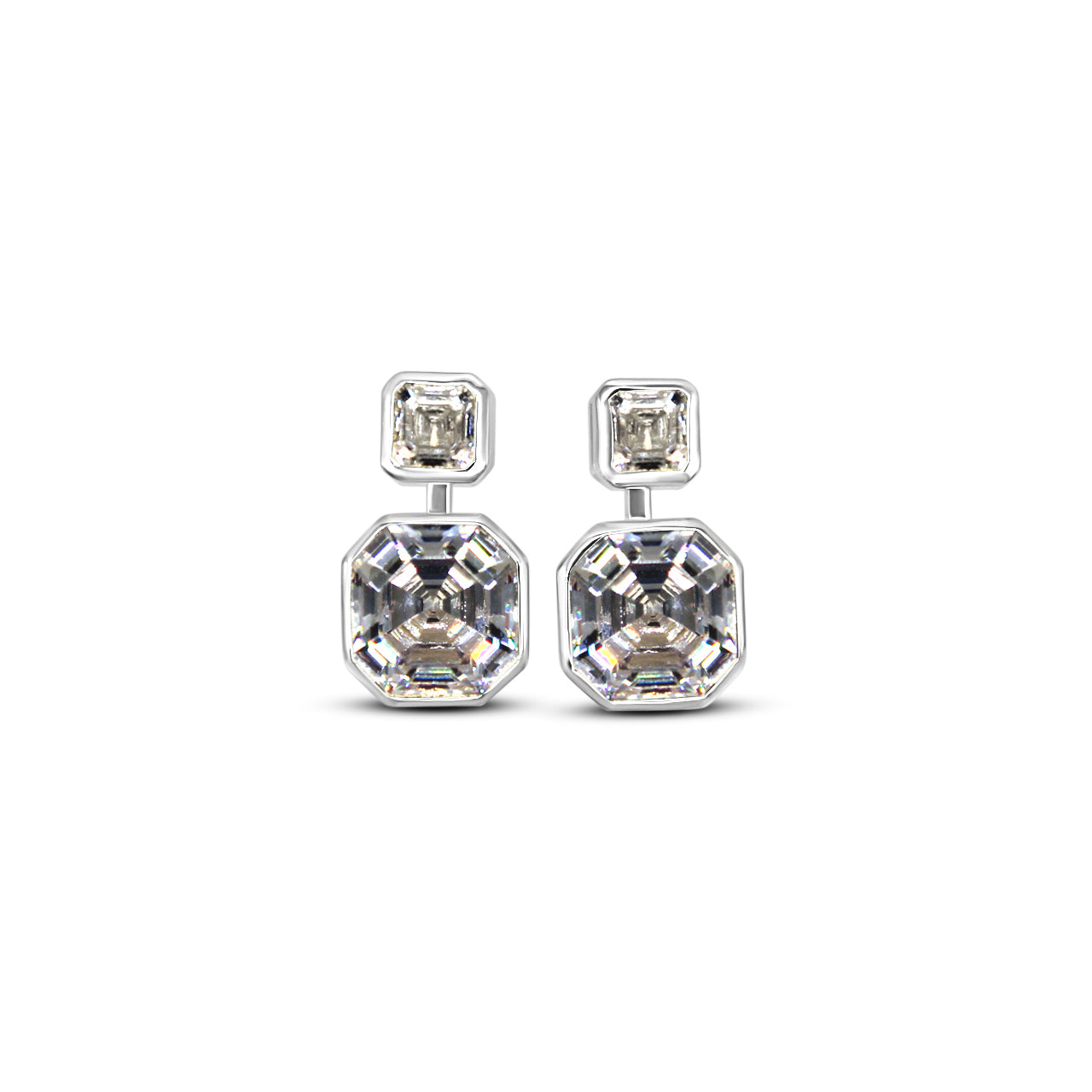 Luxe Asscher Studs