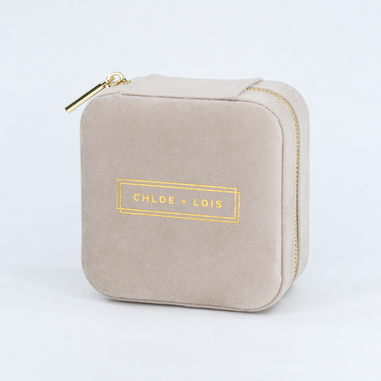 Beige Travel Jewelry Box