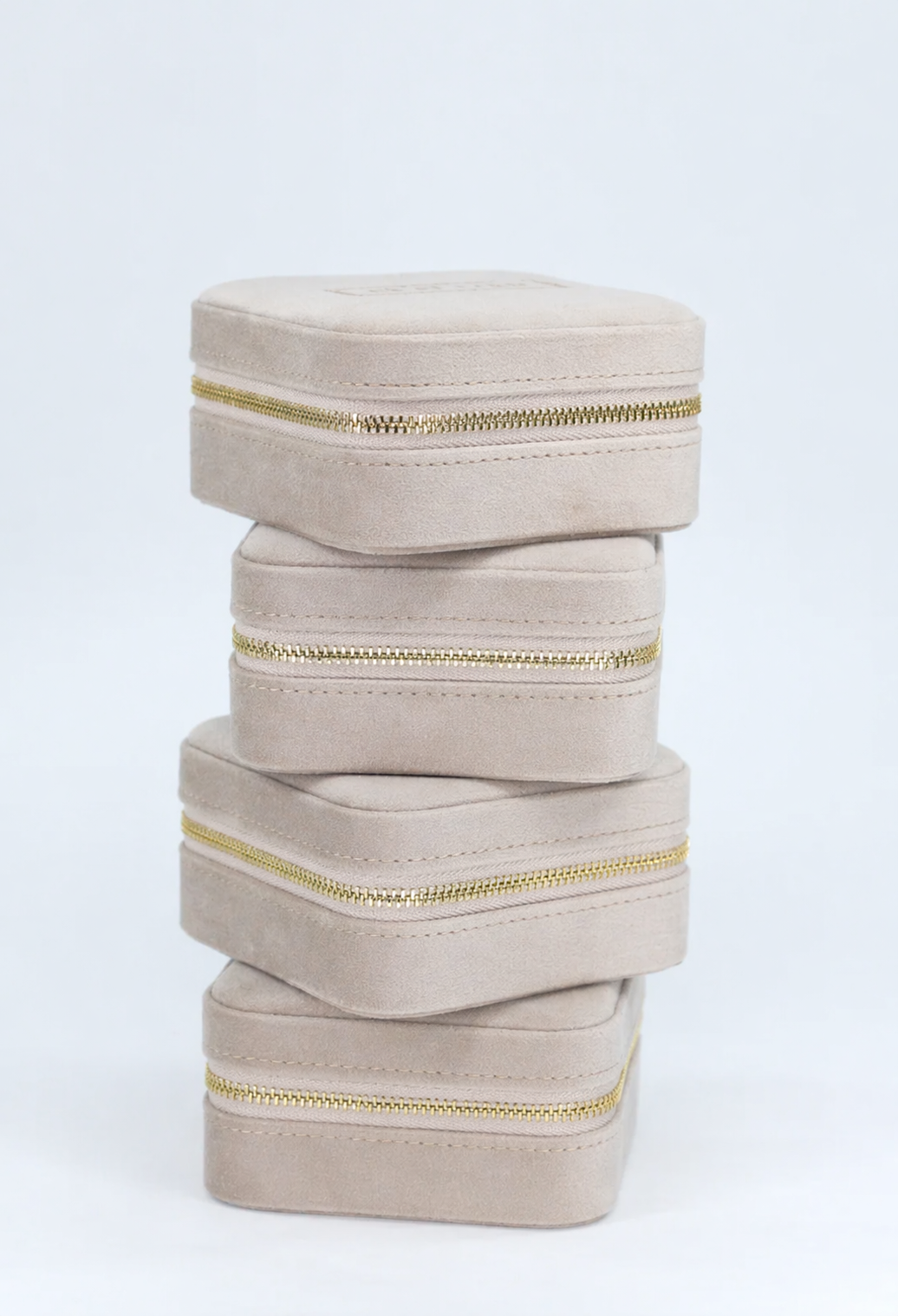 Beige Travel Jewelry Box