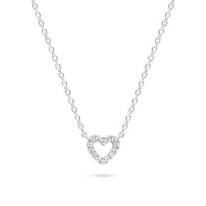 Mini Pave Heart Necklace