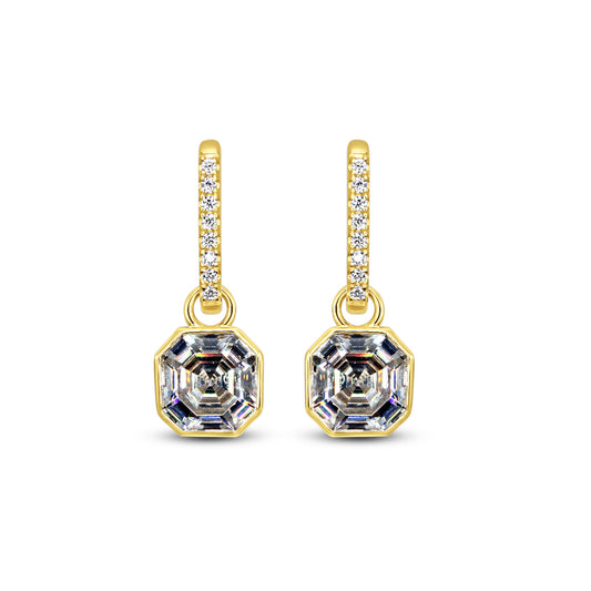 Luxe Asscher Hoops