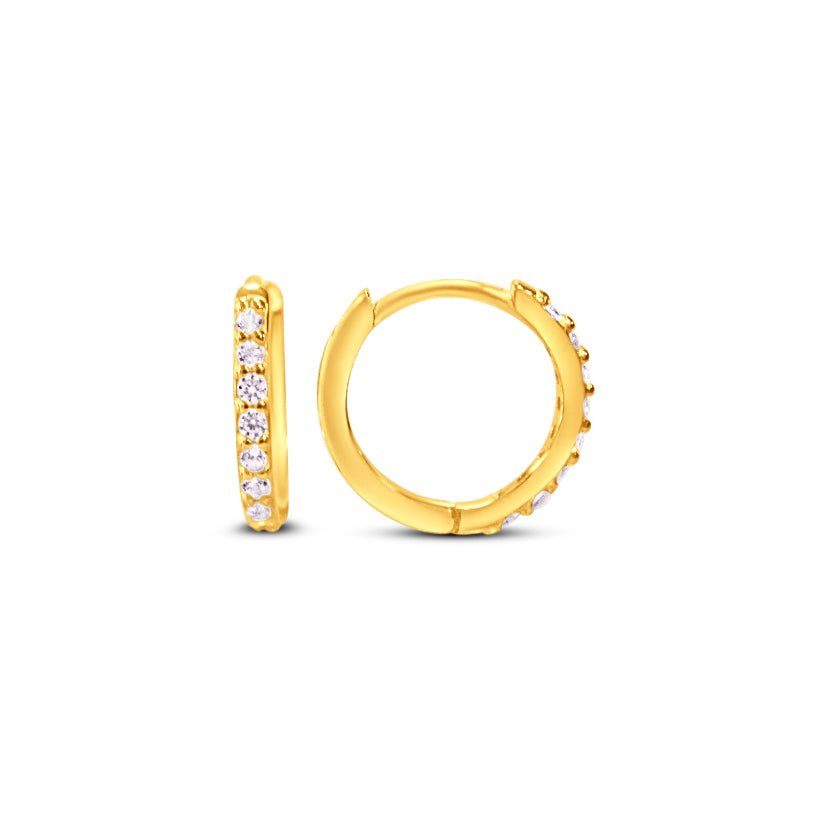 Affordable Huggie Hoop Earrings in 14k gold by Chloe + Lois
