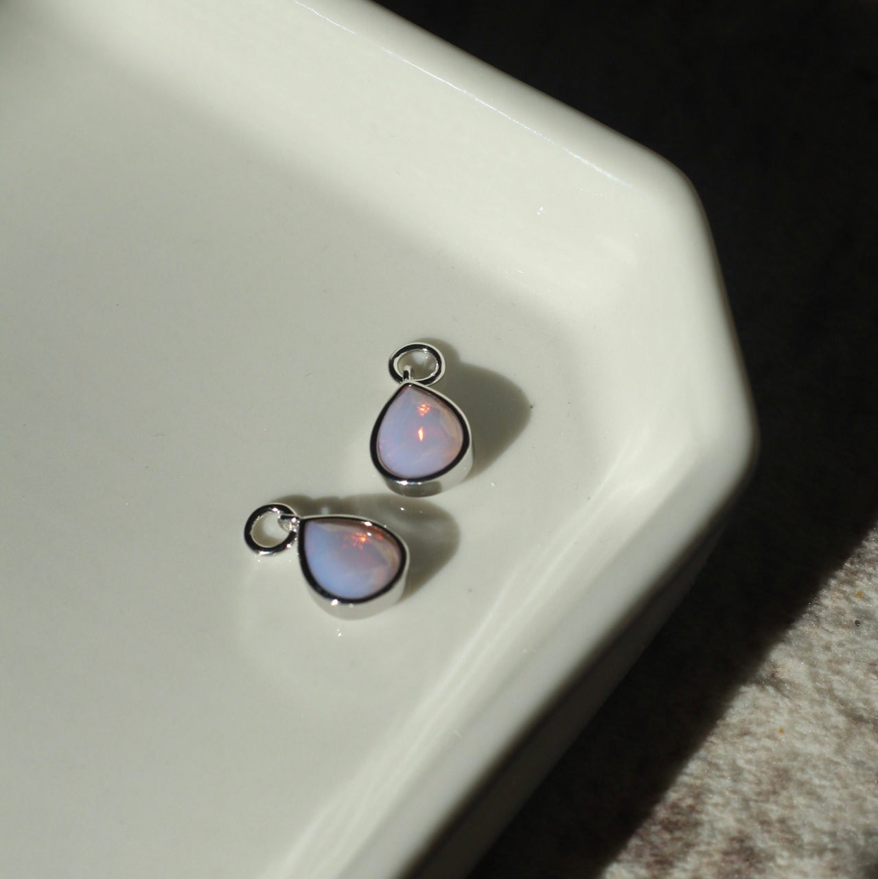 Cotton Candy Opal CZ Drop Charm