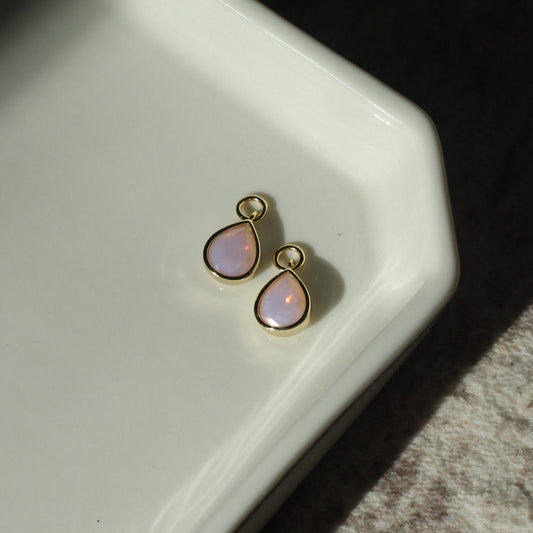 Cotton Candy Opal CZ Drop Charm