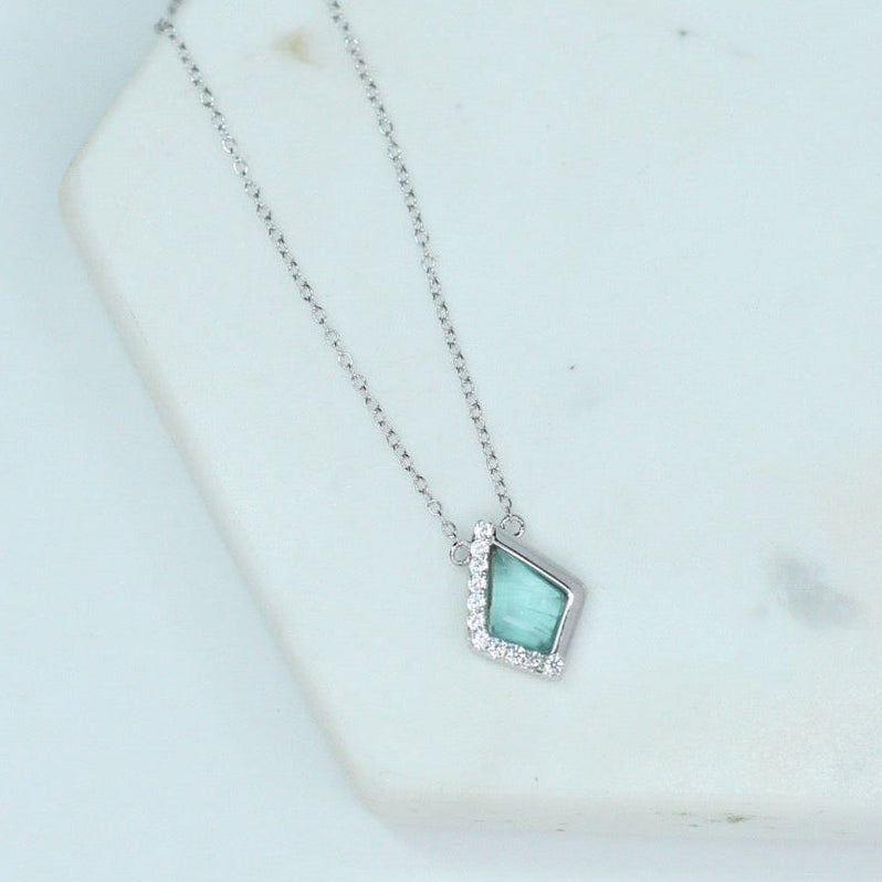 Stardust Kite Necklace in Sea Glass