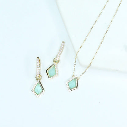 Stardust Kite Necklace in Sea Glass