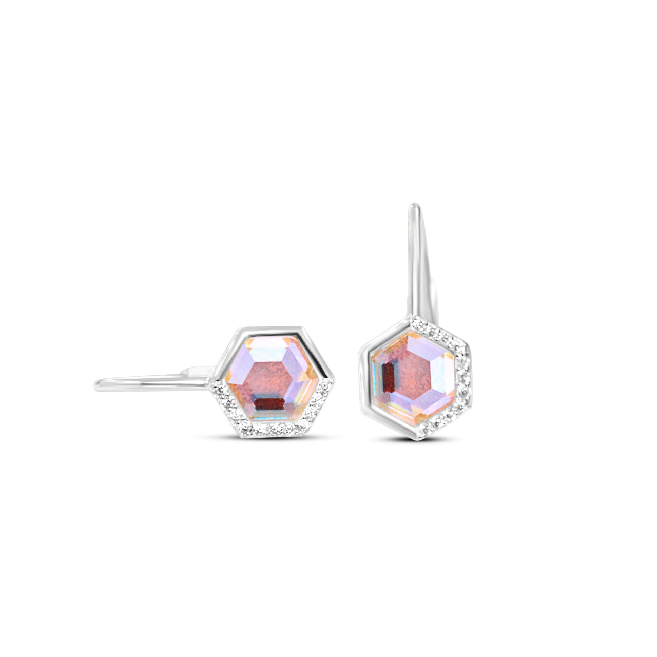 Hexagon Lever Back Earrings Chloe + Lois