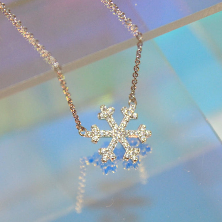 Sterling Silver Winter Snowflake Necklace by Chloe + Lois