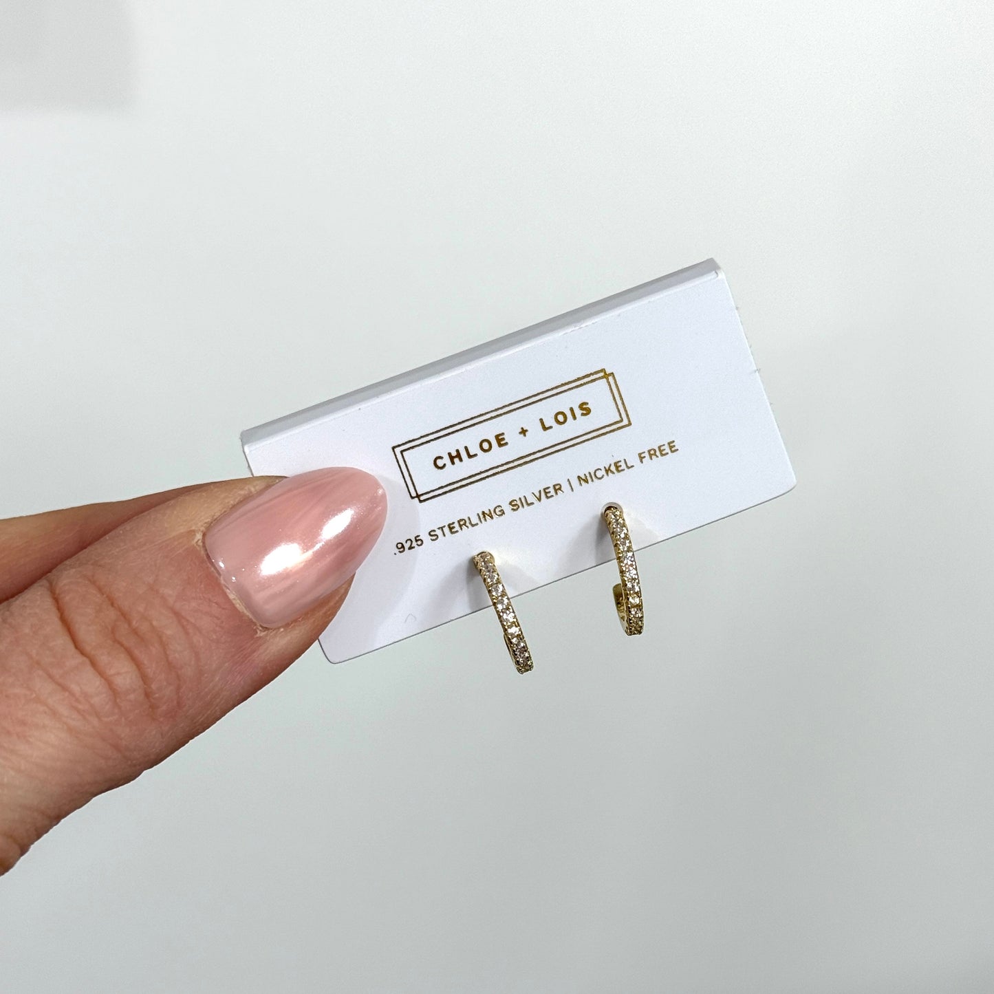 Mini Pavé Huggie Hoops