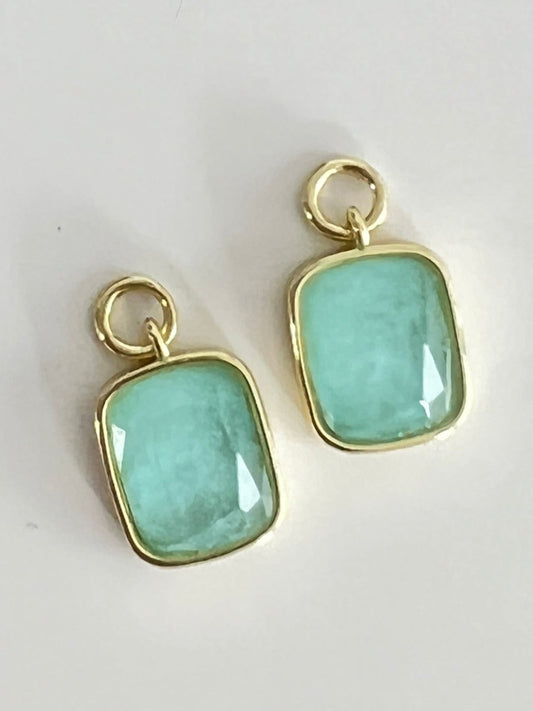 Cushion Cut Charm in Sea Glass