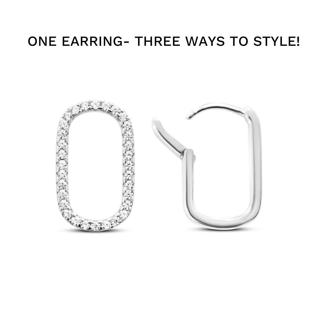 Chloe + Lois Luxe Link Hoop Earrings in Sterling Silver