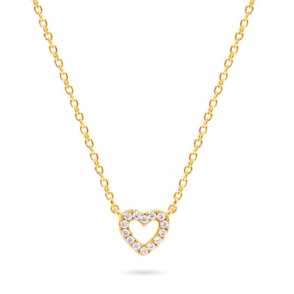 Mini Pave Heart Necklace