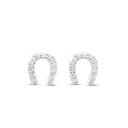 Lucky Horseshoe Stud Earrings