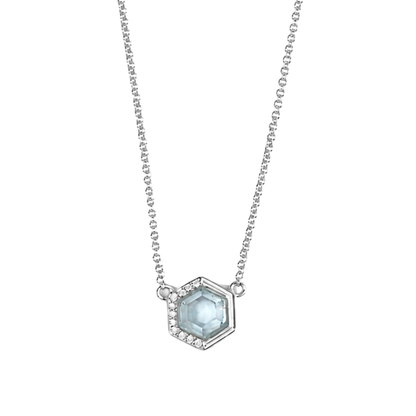 Stardust Necklace in Aquamarine