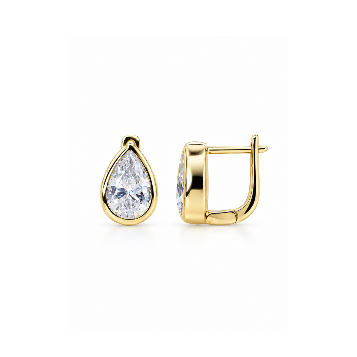 Teardrop Huggie Studs