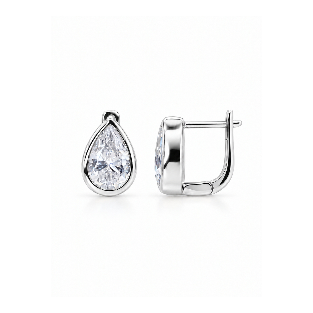 Teardrop Huggie Studs