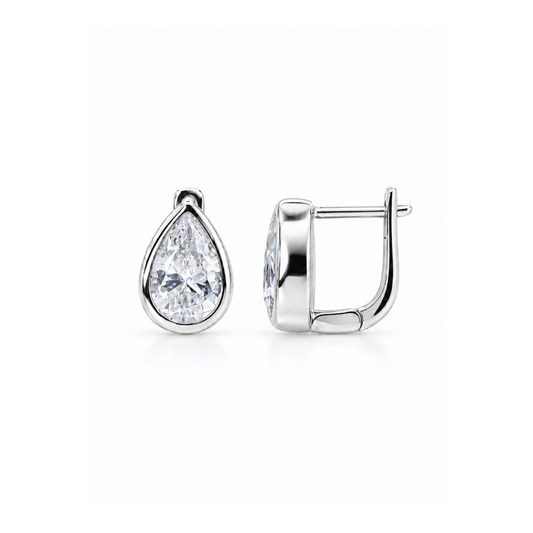 Teardrop Huggie Studs