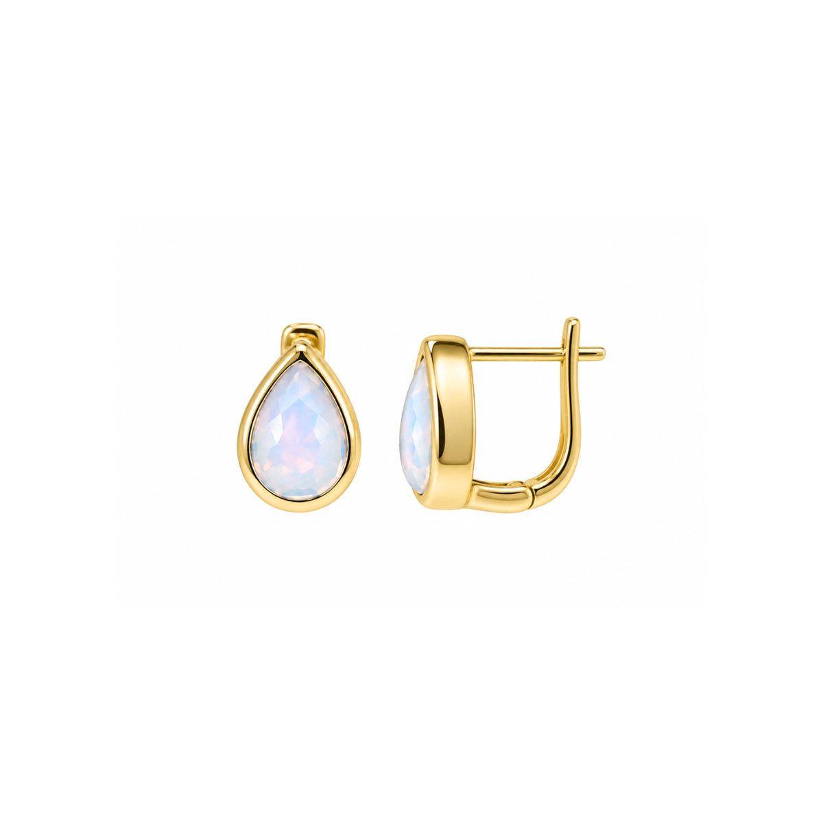 Teardrop Huggie Studs