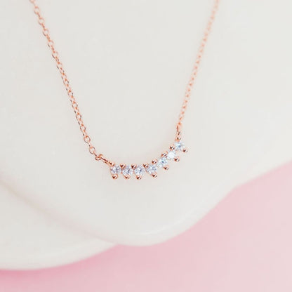 Dainty Layering Necklace in Cubic Zirconia Necklaces Chloe + Lois 