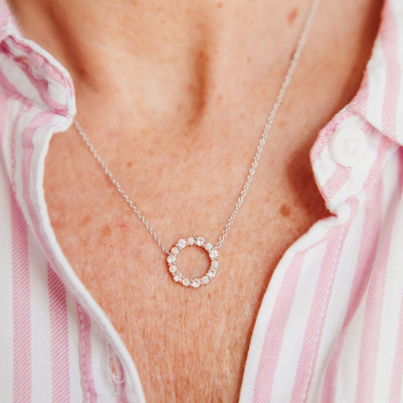 Chloe + Lois Breast Cancer Awareness Necklace