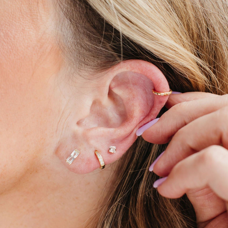 Chloe + Lois Dainty Huggie Hoop Earrings Cartilage Hoop