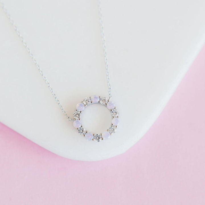 Infinity Necklace in Cotton Candy