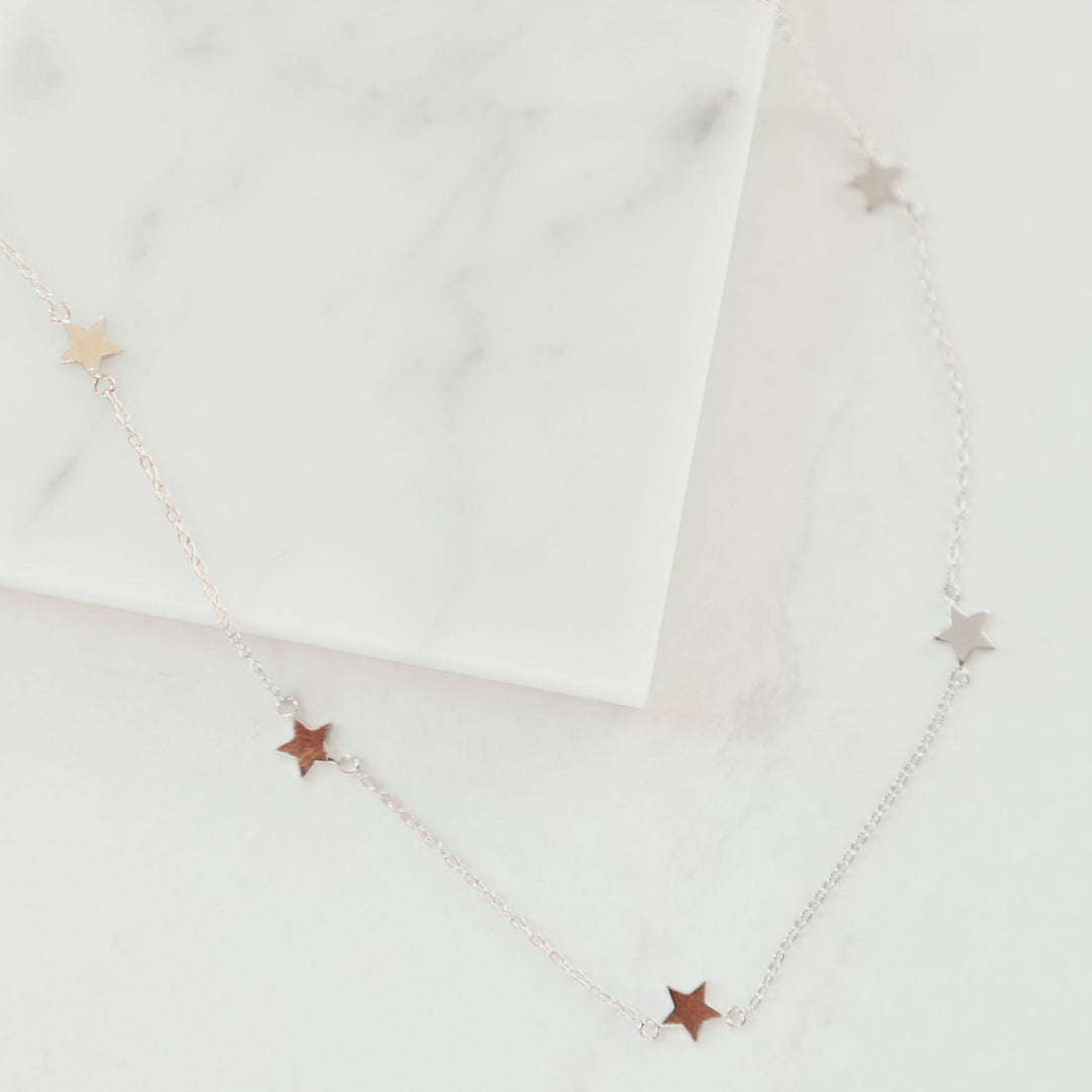 Chloe + Lois Falling Star Necklace in Sterling Silver