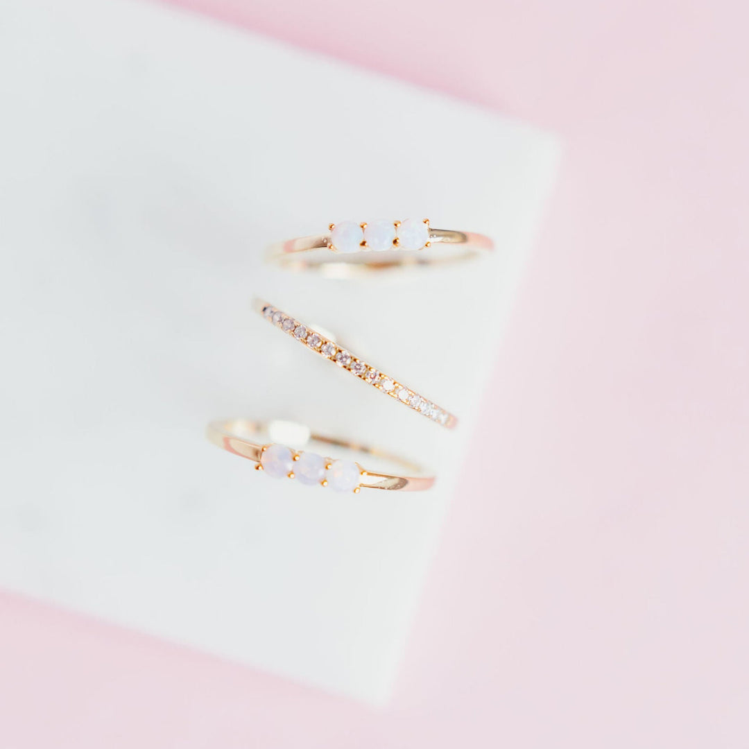 Dainty Gold Stacking Rings by Chloe + Lois