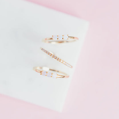 Dainty Gold Stacking Rings by Chloe + Lois