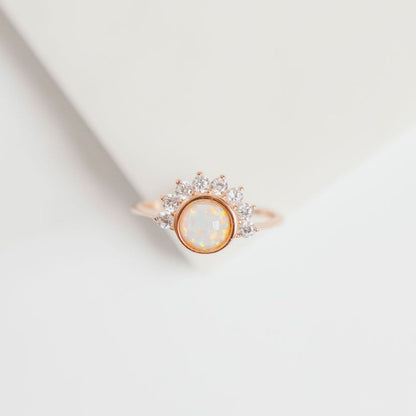 Chloe + Lois White Opal "Lois" Ring